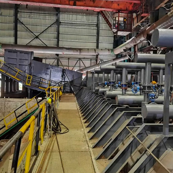 Оборудование для непрерывного запекания и транспортировки лома перед конвертером и рафинировочной печью